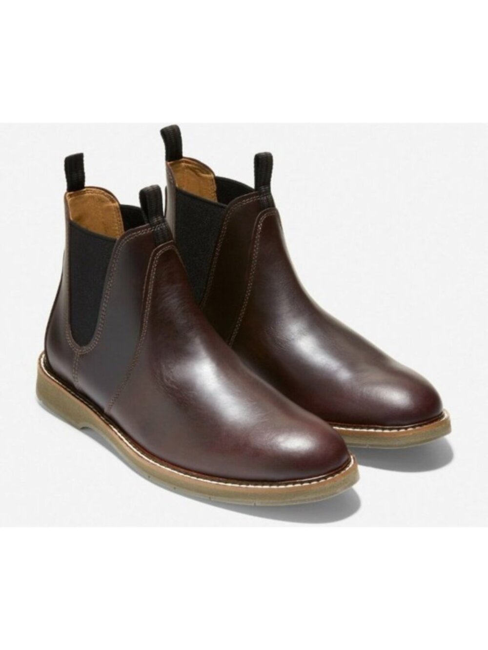 Cole Haan Morris Chelsea Boots Mens 10.5 Brown Leather Comfort Office Classic